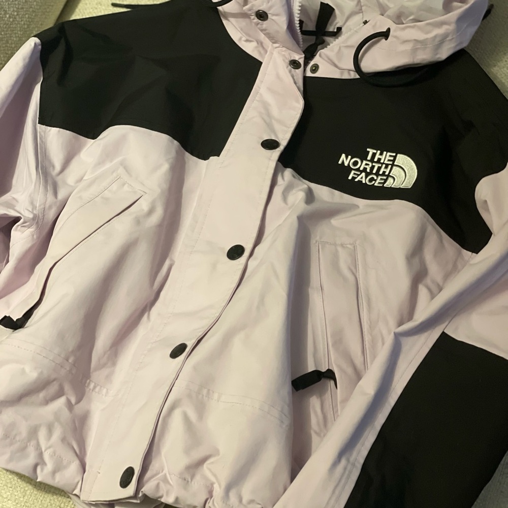 The North Face Lavender and Black waterproof Jacket